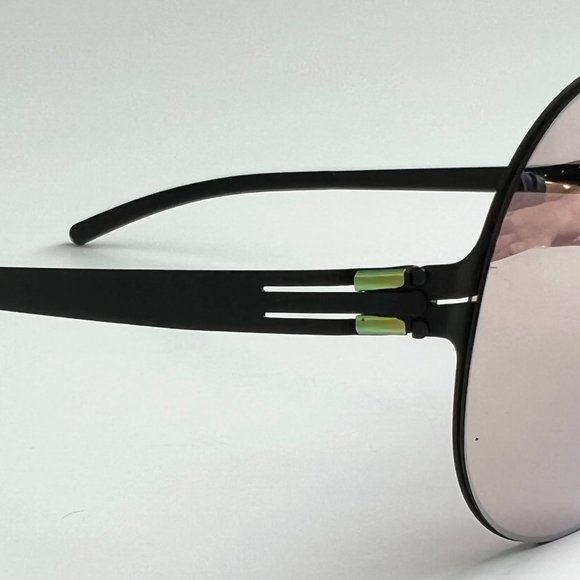 Ic! Berlin Raf S. Sunglasses Sun Glasses Aviator Unisex Frame NEW Black Copper - Picture 3 of 8